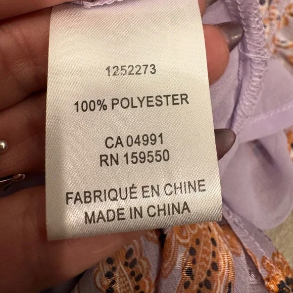 Maison d’ Amélie Floral Ruffle Sleeve Blouse Size S - Picture 7 of 7